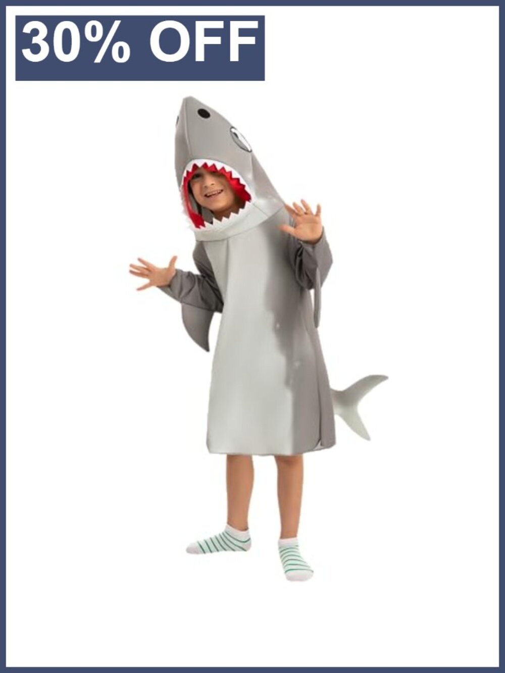 Shark Costume Jumpsuit with Fin Tail for Kids Halloween